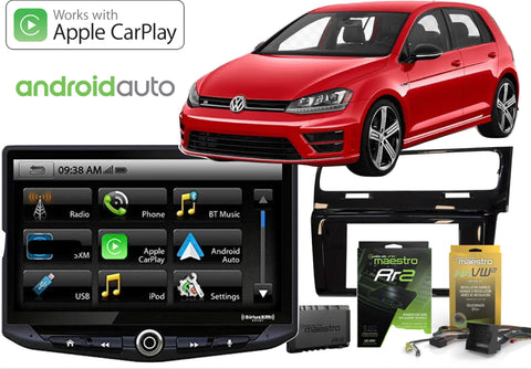 VW Golf MK7 2013 - 2019 Apple CarPlay Android & Auto Head Unit Upgrade Kit