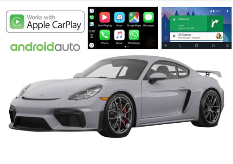 Apple CarPlay & Android Auto Add-On for Porsche 718 Cayman/Boxster