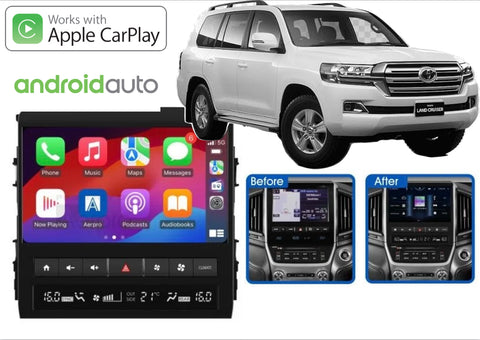 Toyota Landcruiser 200 Series 2016 - 2022 (VX & Sahara) Apple CarPlay Android & Auto Head Unit Upgrade Kit