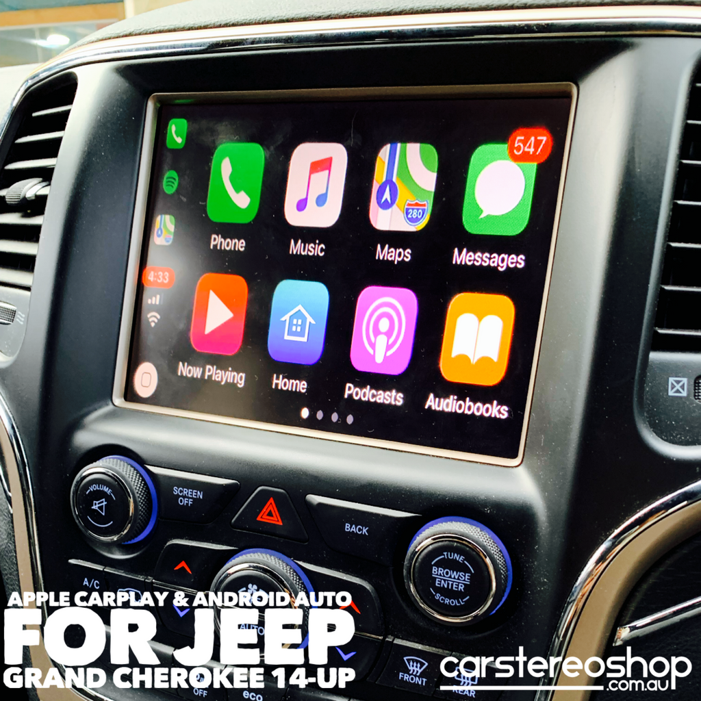 Apple CarPlay & Android Auto AddOn for Jeep Grand Cherokee 14Up